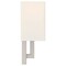 Access Lighting Mid Town, 1 Light LED Wall Sconce, Brushed Steel Finish, Fabric 64061LEDDLP-BS/WH - alternate 6